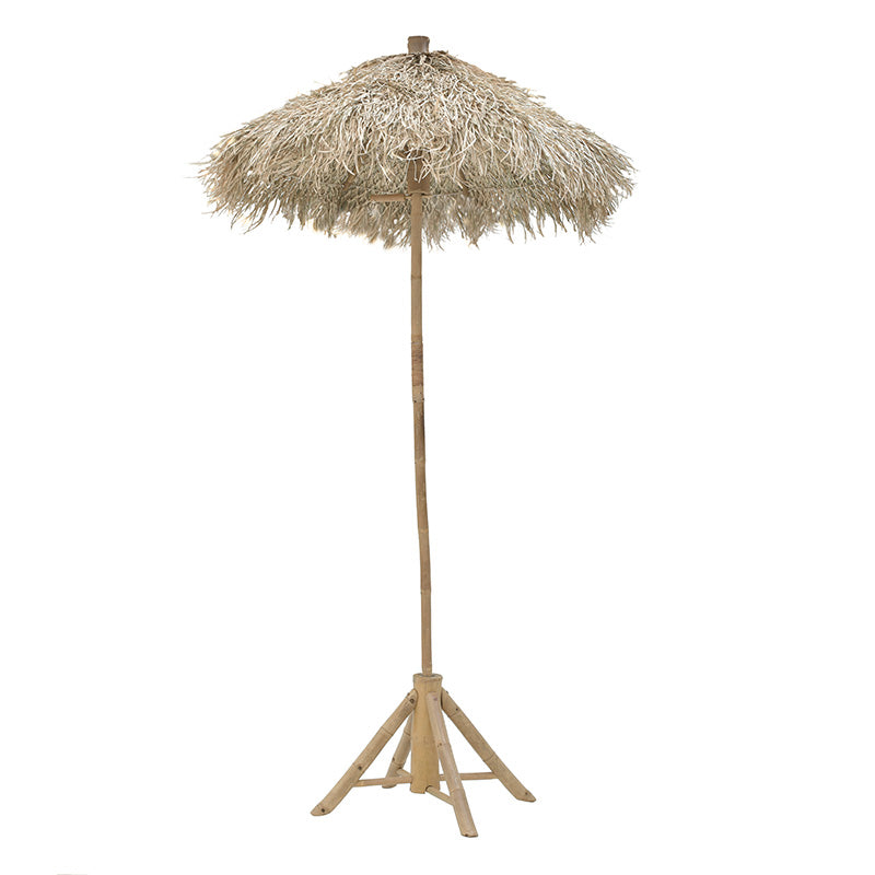 Garden umbrella pakoworld natural bamboo D1.5x2.6 m beige