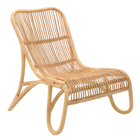 Chaise longue Restiny Inart natural rattan 65x85x84cm