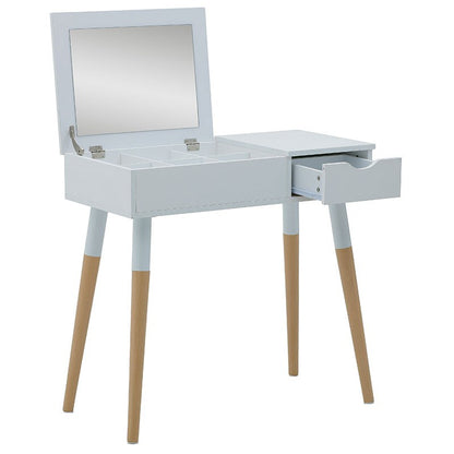 Dressing table with mirror Calpo Inart white melamine 80x40x76/114cm