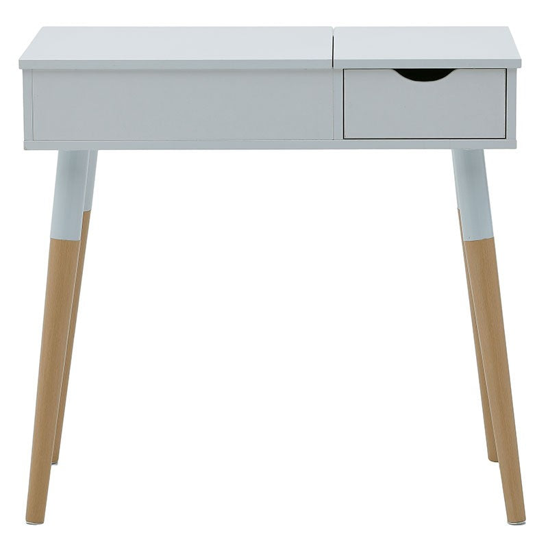 Dressing table with mirror Calpo Inart white melamine 80x40x76/114cm