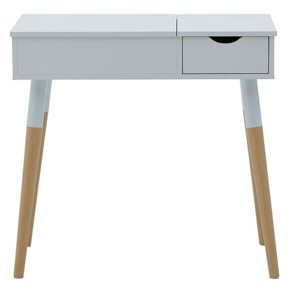 Dressing table with mirror Calpo Inart white melamine 80x40x76/114cm