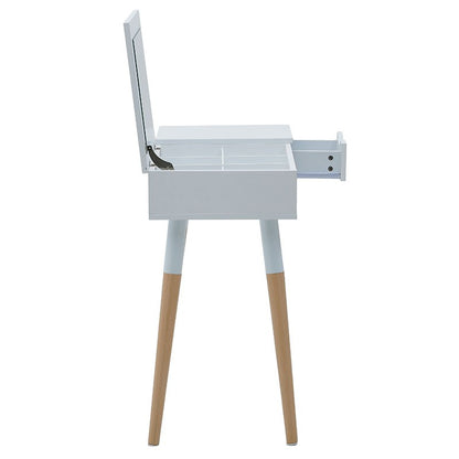 Dressing table with mirror Calpo Inart white melamine 80x40x76/114cm