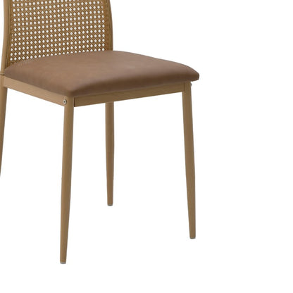 Chair Laspire Inart brown pu-rattan 40x49x96cm