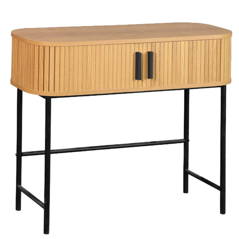 Console Fashma Inart natural-black wood 80x30x70cm