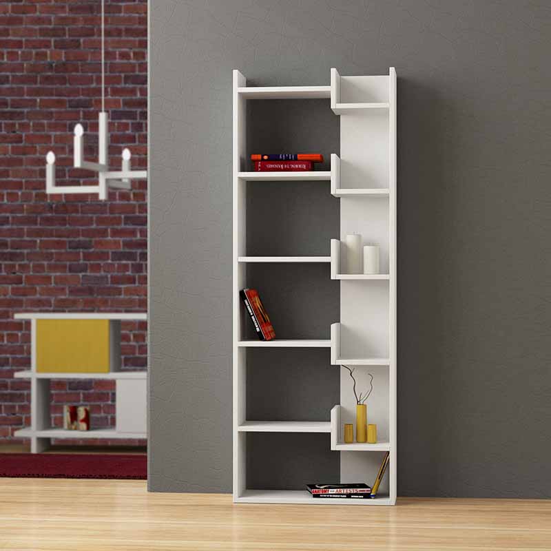 Bookcase Oppa pakoworld white 61x22x162