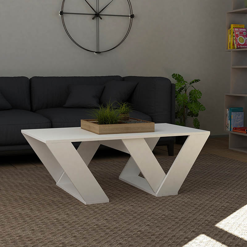 Coffee table Pipra pakoworld in white colour 110x60x40