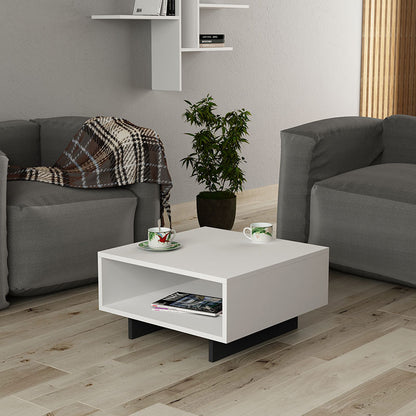 Coffee Table Hola pakoworld in white - antracite color 60x60x32cm