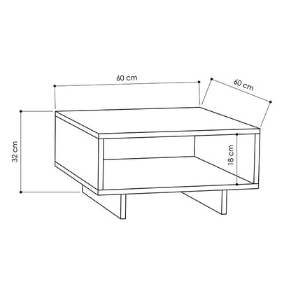 Coffee Table Hola pakoworld in antracite color 60x60x32