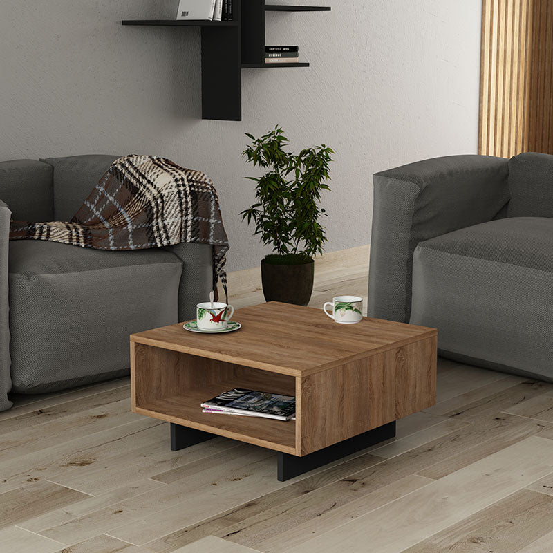 Coffee Table Hola pakoworld in oak - antracite color 60x60x32cm