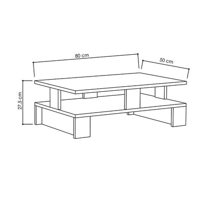 Coffee Table Mansu pakoworld in oak color 80x50x27,5cm