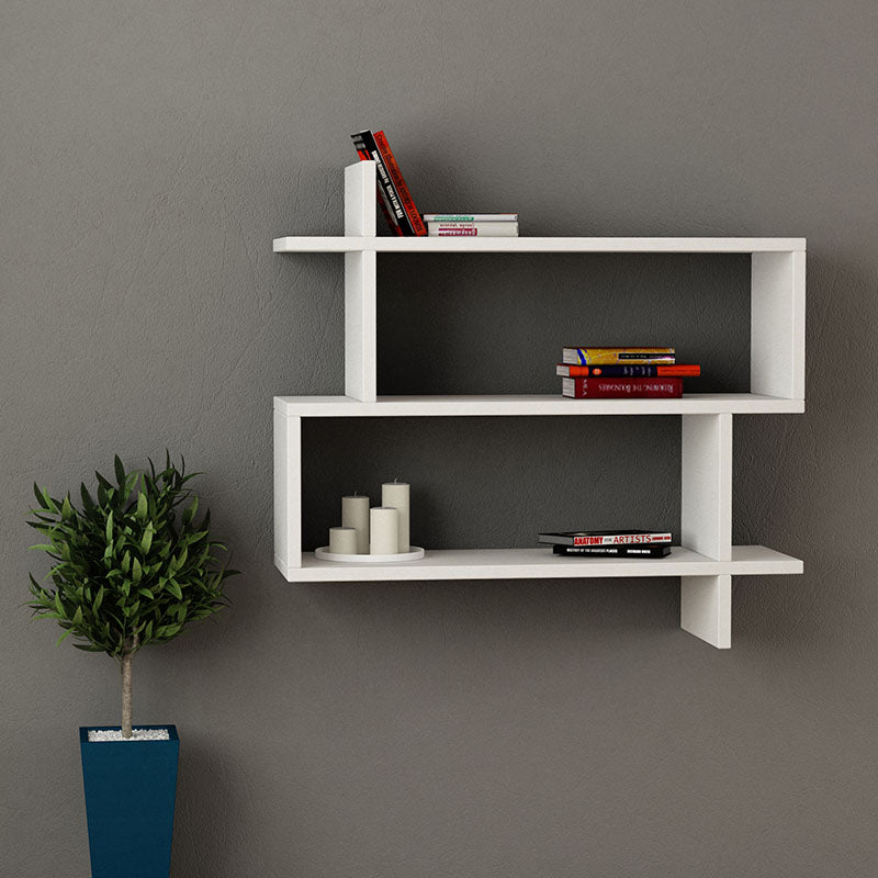 Wall shelf Paralel pakoworld white Color 70x22x65,5cm