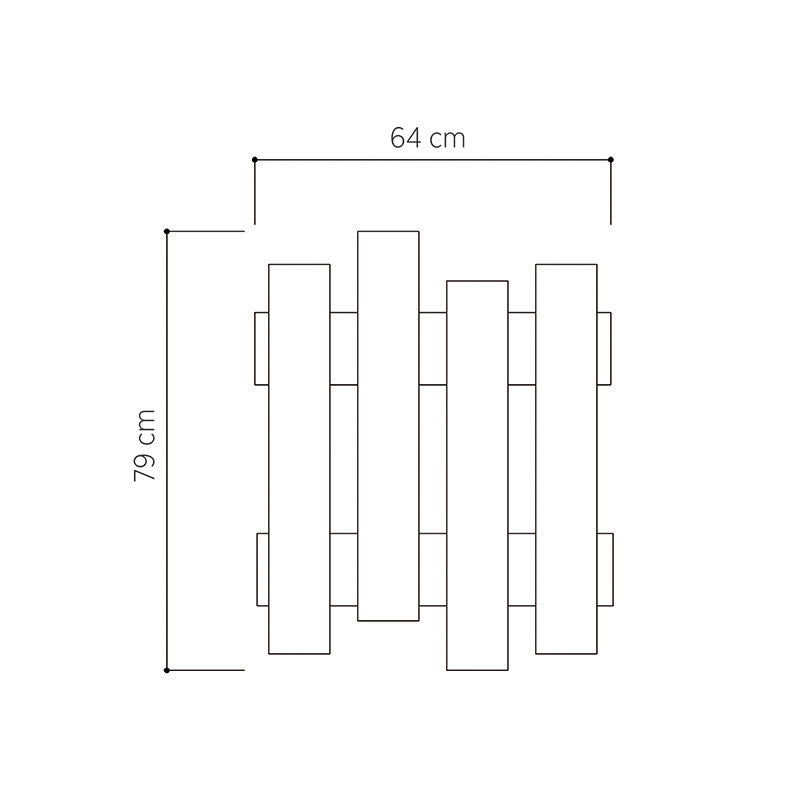 Wall hanger Wave pakoworld natural Color 64x4x79cm