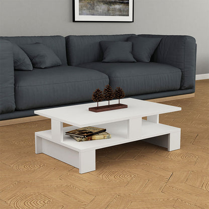 Coffee Table Mansu pakoworld in white color 80x50x27,5cm