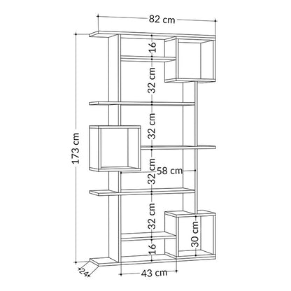 Soto pakoworld Bookcase in light mocha color 92x28x173cm