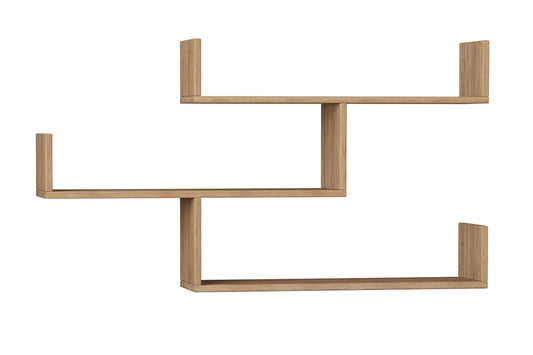 Wall shelf unit Tibet pakoworld natural 120x22x67cm