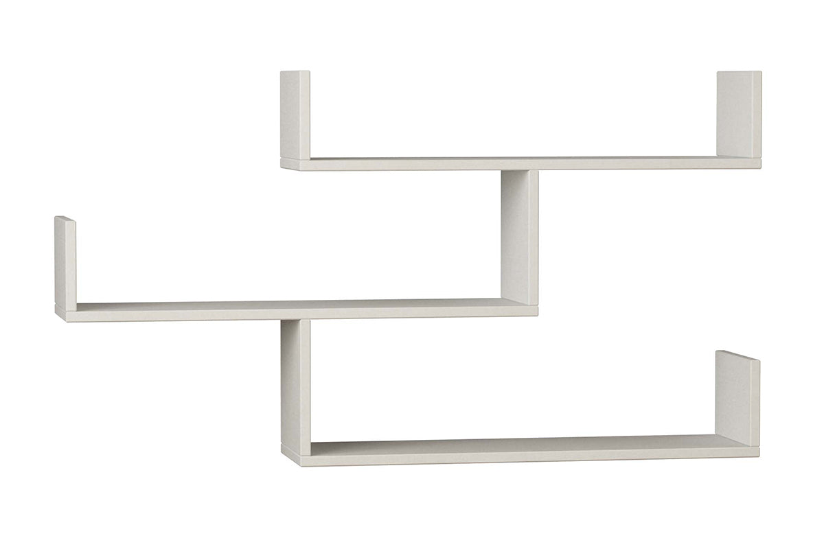Wall shelf unit Tibet pakoworld white 120x22x67cm