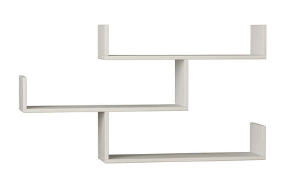 Wall shelf unit Tibet pakoworld white 120x22x67cm