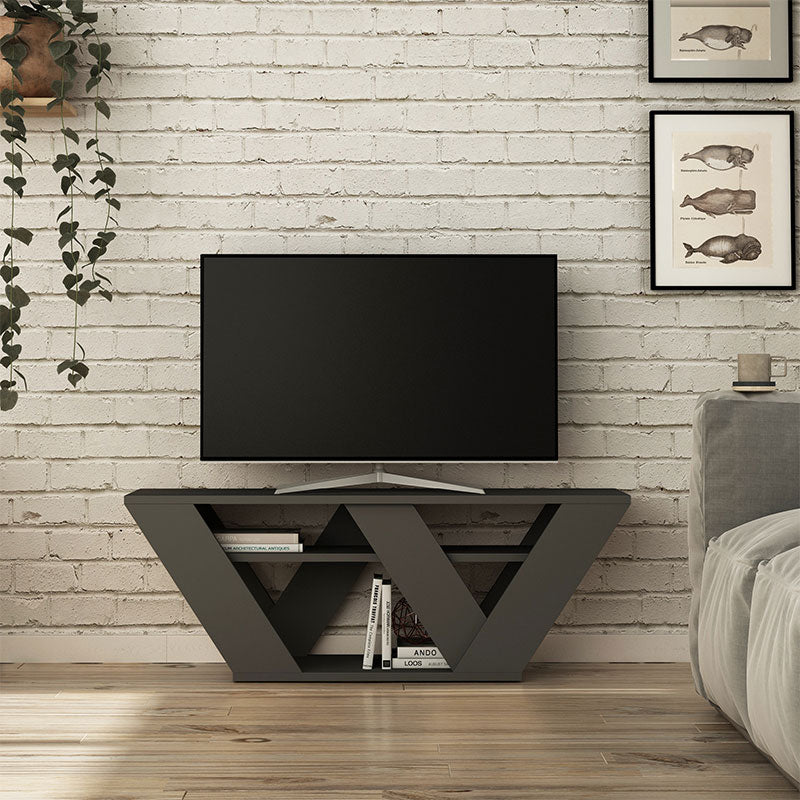 Pipralla pakoworld TV Stand in anthracite color 110x30x40cm