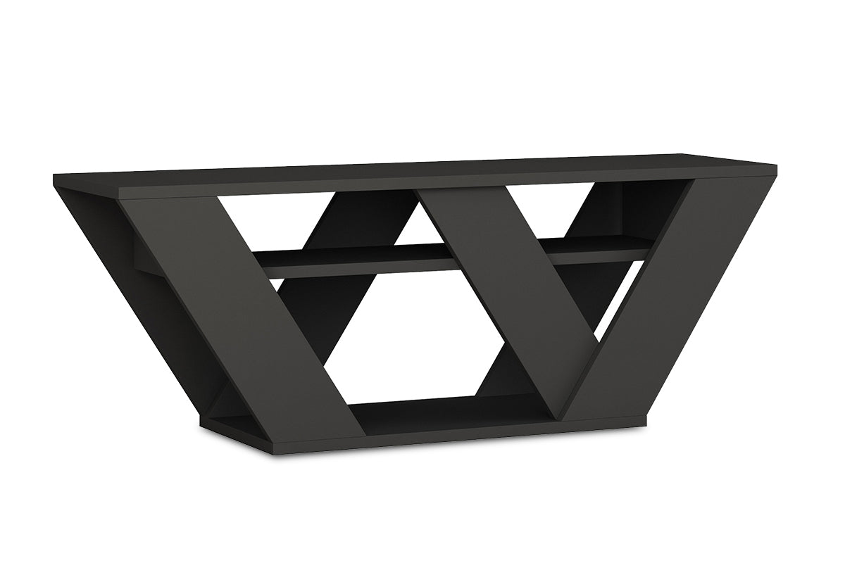 Pipralla pakoworld TV Stand in anthracite color 110x30x40cm