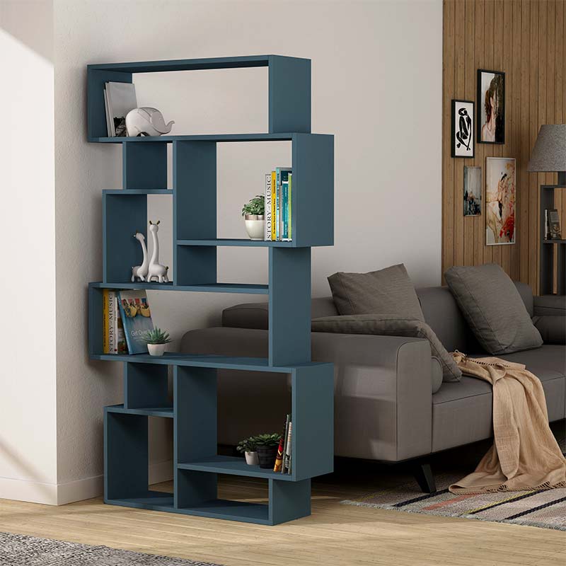 Bookcase Karmato pakoworld petrol 96x25.5x168.5cm