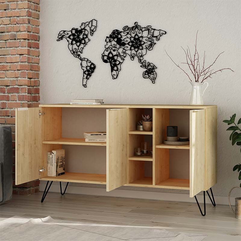 Buffet Clara pakoworld in light oak 142x35.5x83cm