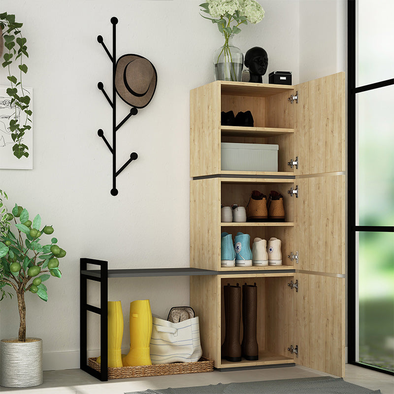 Mello pakoworld Hallway stand in oak - anthracite color 109x39x149cm