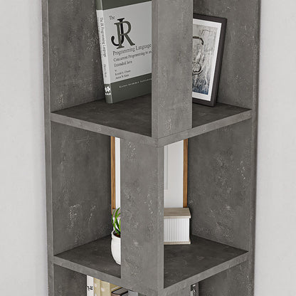 Corner bookcase Raphael pakoworld grey antique 31.5x31.5x159cm