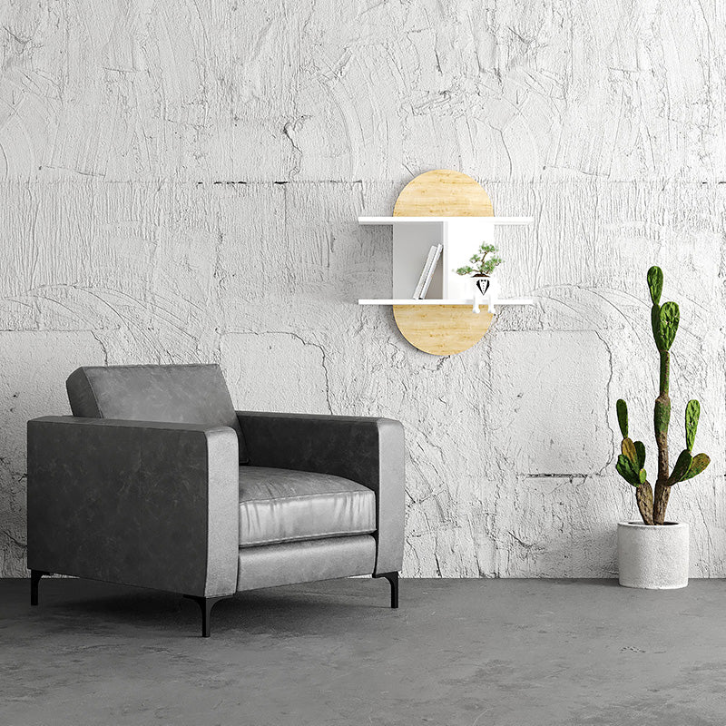 Wall shelf Lynx pakoworld natural-white 67x22x74cm