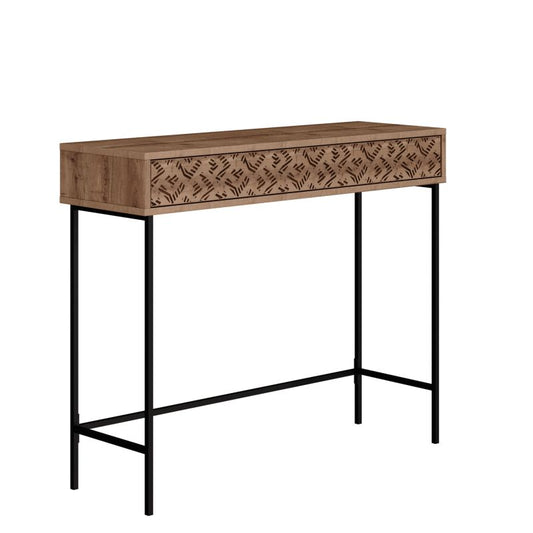 Console Elettra pakoworld walnut-black 110x35.5x90cm