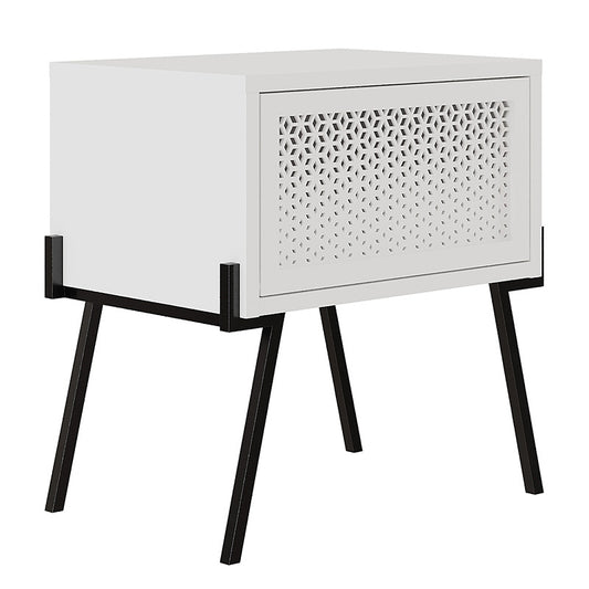 Nightstand Hamer pakoworld black-white 48x34x51cm