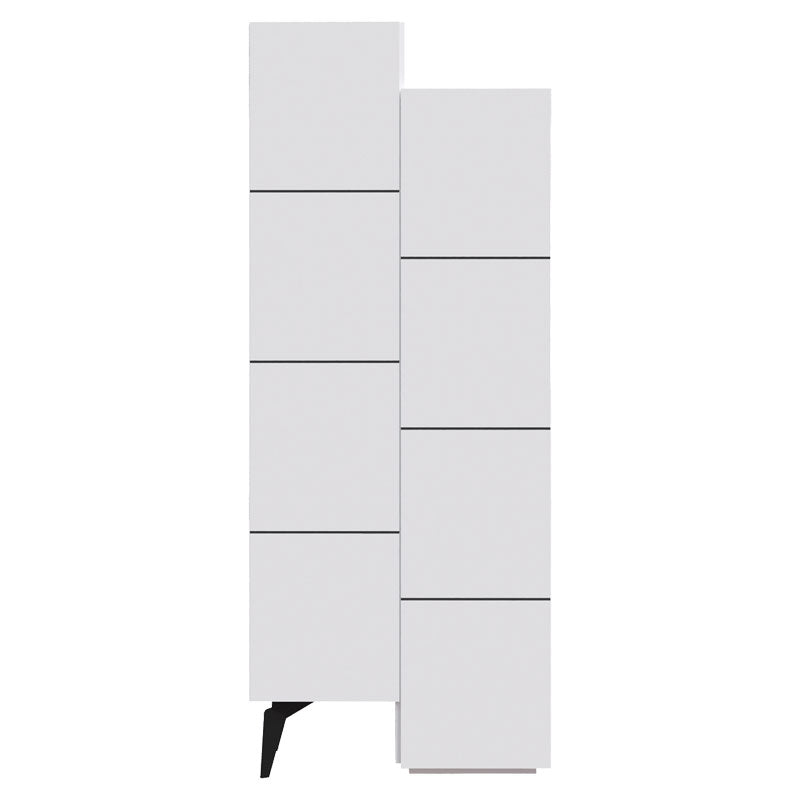 Multipurpose cabinet Romane cabinet pakoworld white 62.2x37.4x155.4cm