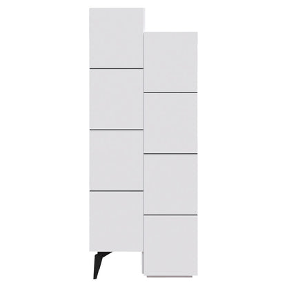 Multipurpose cabinet Romane cabinet pakoworld white 62.2x37.4x155.4cm