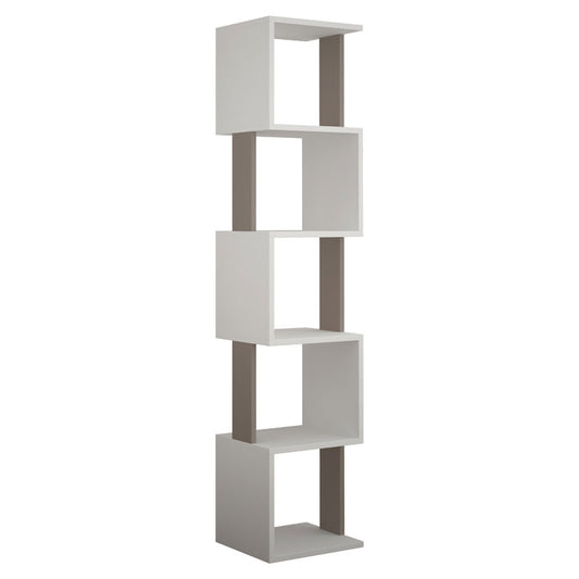 Bookcase - Column Piri pakoworld white-mocha 35x30x161cm