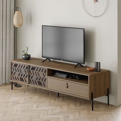 TV cabinet Melati pakoworld walnut 170x45x48.5cm