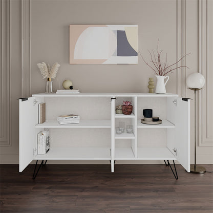 Buffet Clara pakoworld in white colour 142x35.5x82cm