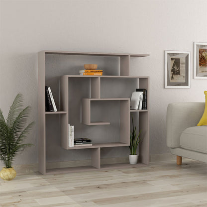 Bookcase Labirent pakoworld mocha 125x22x129