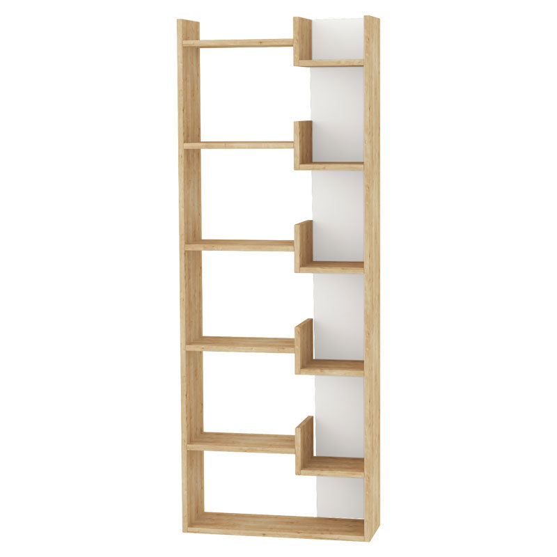 Bookcase Oppa pakoworld natural-white 61x22x162cm