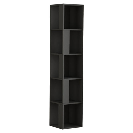 Corner bookcase Raphael pakoworld anthracite 31.5x31.5x159cm