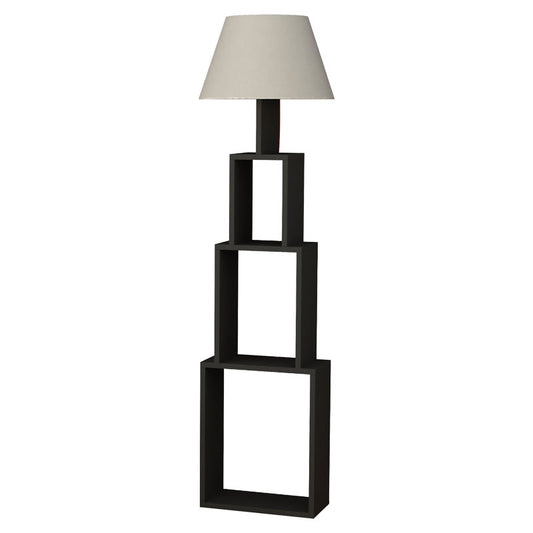 Floor lamp PWL-1230 pakoworld Ε27 anthracite-shade beige 40x19.80x168cm