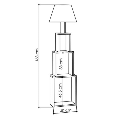 Floor lamp PWL-1230 pakoworld Ε27 mocha-shade beige 40x19.80x168cm