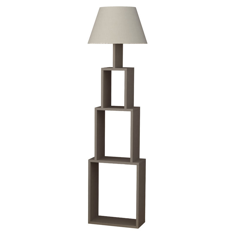 Floor lamp PWL-1230 pakoworld Ε27 mocha-shade beige 40x19.80x168cm