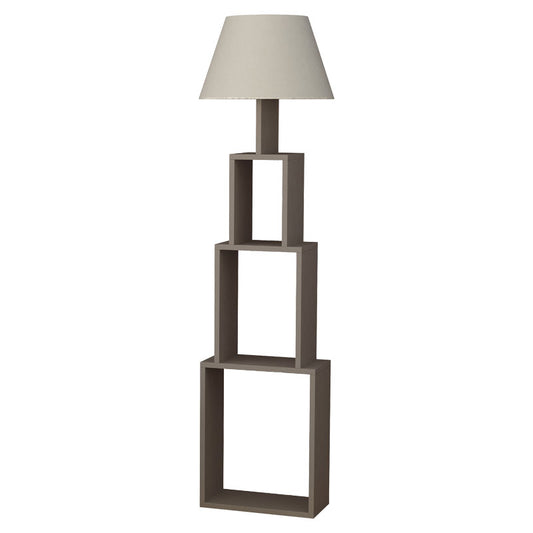 Floor lamp PWL-1230 pakoworld Ε27 mocha-shade beige 40x19.80x168cm