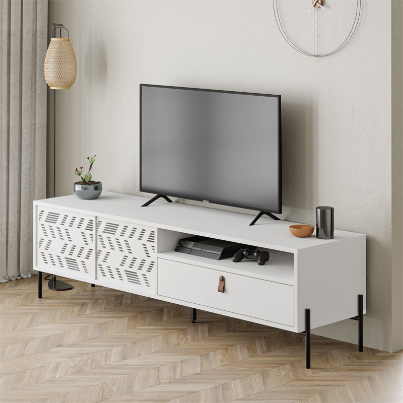 TV cabinet Melati pakoworld white 170x45x48.5cm