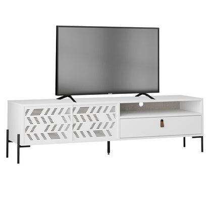 TV cabinet Melati pakoworld white 170x45x48.5cm