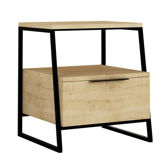 Nightstand Johana pakoworld black-oak 45x40x50cm
