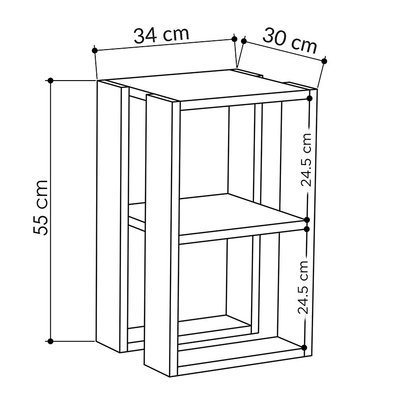 Nightstand Passion pakoworld oak 34x30x55cm