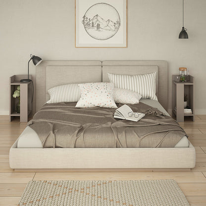 Nightstand Immerse pakoworld set 2 pics mocha 27x25x60cm