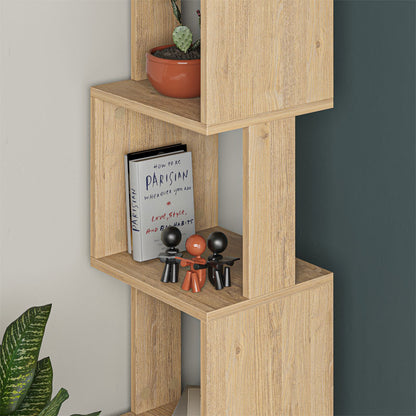 Bookcase - Column Piri pakoworld oak melamine 35x30x161cm