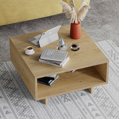 Coffee table Hola pakoworld melamine oak 60x60x32cm