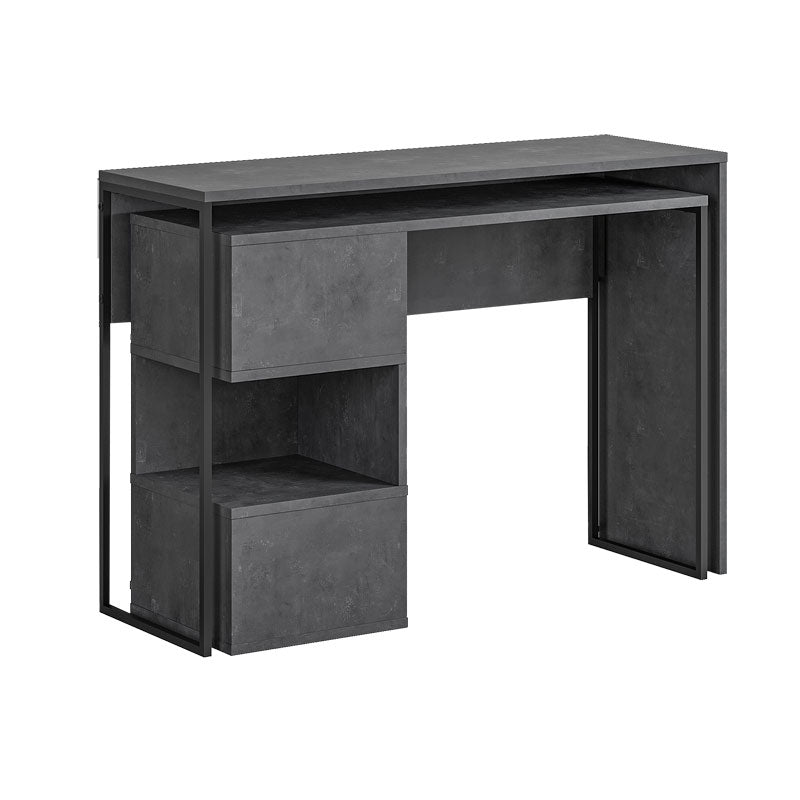 Working foldable desk Badau pakoworld melamine dark grey 110x37x77cm